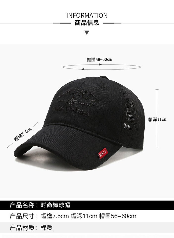 Cotton Baseball Cap Men Long Brim Sun Hat Cotton - Image 3