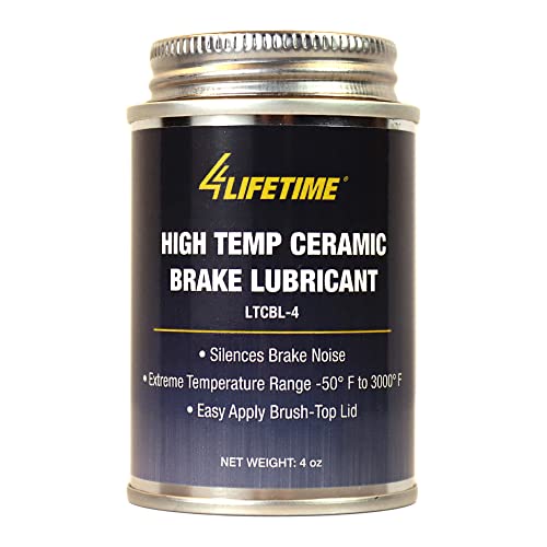 4LIFETIMELINES High Temp Ceramic Brake Lubricant Superior Heat Resistance Prevents Seizing Stops Squeaking Easy Application 4oz Brush Top Can - Image 1