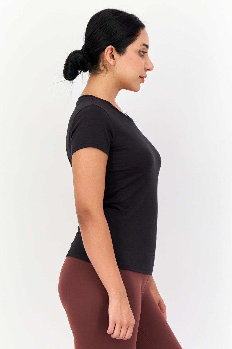 PUMA Women Sportswear Fit Short Sleeve Outdoor T-Shirt, Black - Image 3