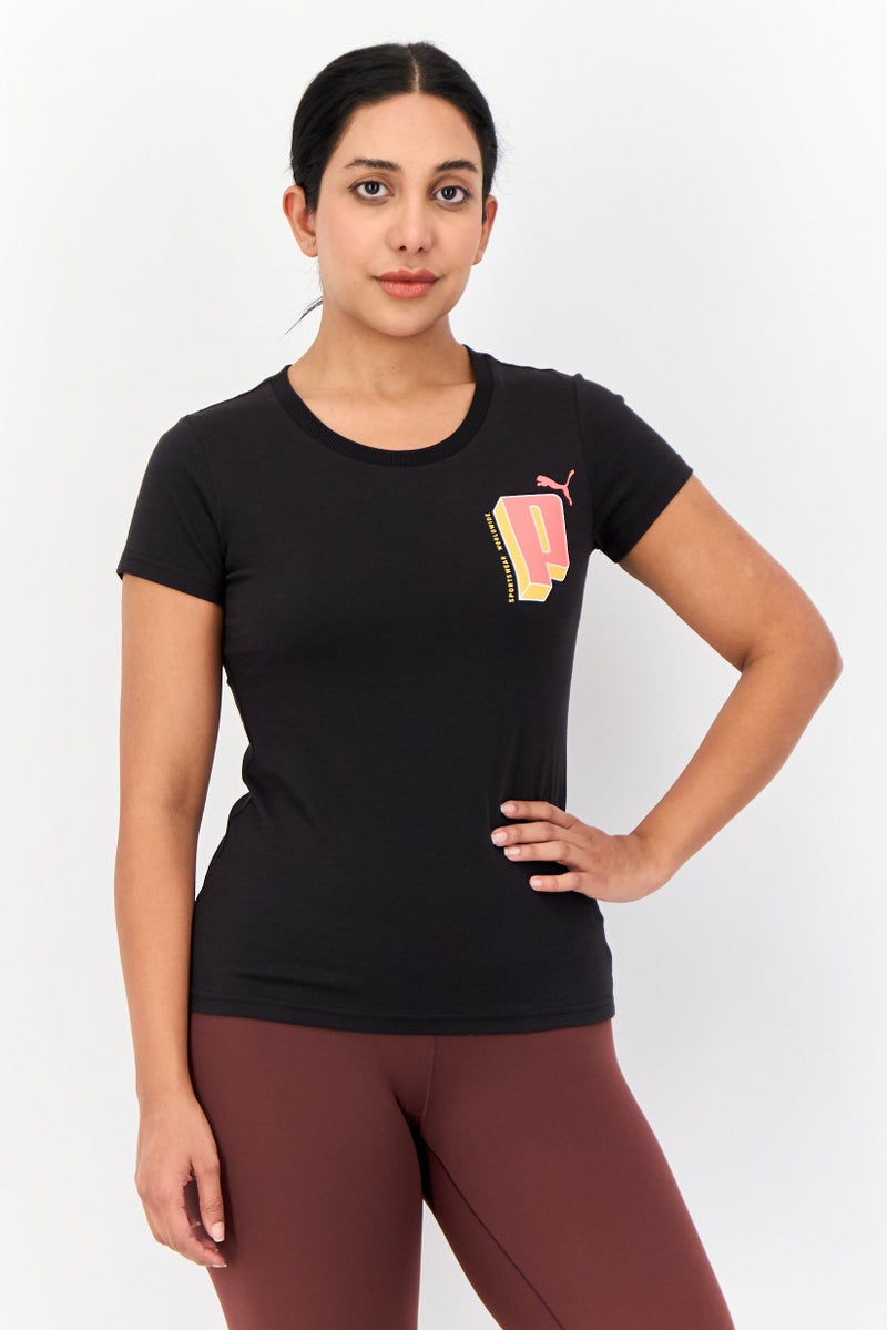 PUMA Women Sportswear Fit Short Sleeve Outdoor T-Shirt, Black - Image 1