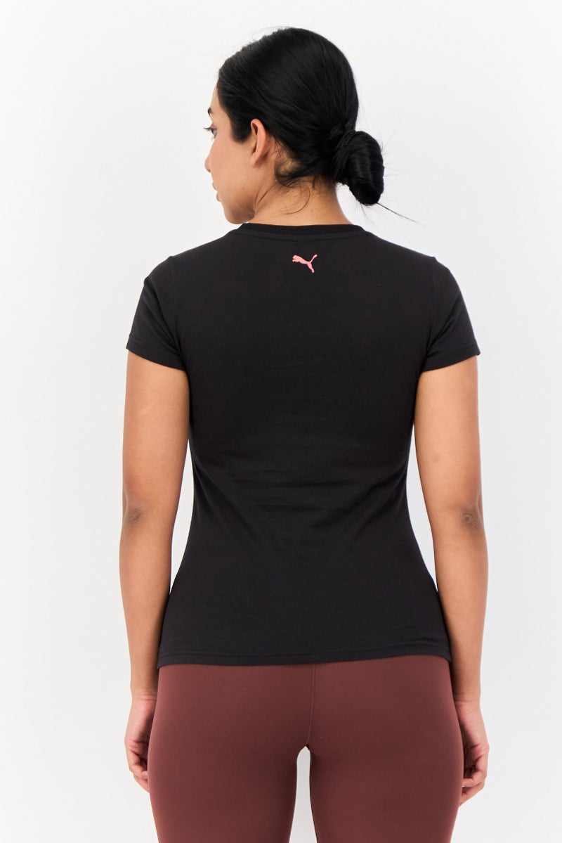 PUMA Women Sportswear Fit Short Sleeve Outdoor T-Shirt, Black - Image 4