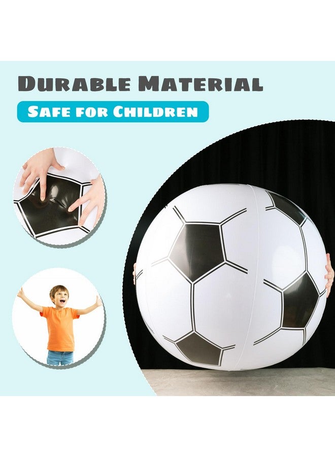 Shindel 27-Inch Giant Inflatable Soccer Ball - Soccer Themed Party Decor & Beach Pool Games, Heavy-Duty Without BPA Vinyl Ball for Outdoor Sports, Backyard, Lake & Birthday Activities - Image 3