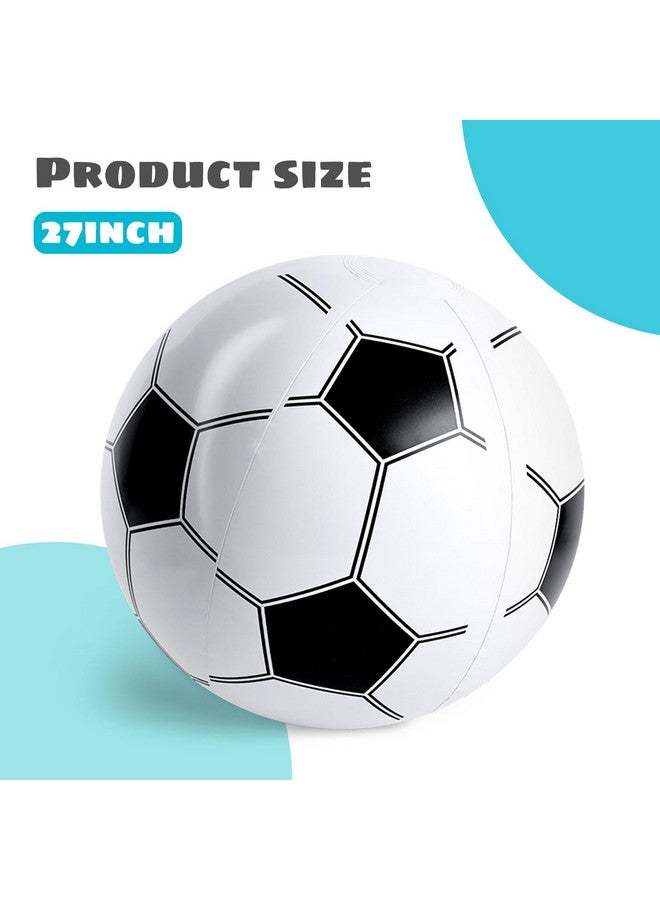 Shindel 27-Inch Giant Inflatable Soccer Ball - Soccer Themed Party Decor & Beach Pool Games, Heavy-Duty Without BPA Vinyl Ball for Outdoor Sports, Backyard, Lake & Birthday Activities - Image 2