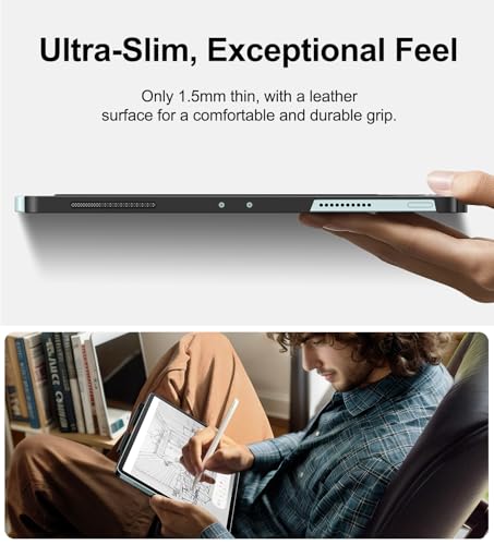 Matekxy Magic Keyboard Compatible Case for iPad Air 11 inch M4 2026/M3 2025/M2 2024 with Pencil Holder for SmartKeyboard Folio Slim Back Cover,for 10.9" iPad Air 4/5/6th, (Keyboard Not Included), Black - Image 5