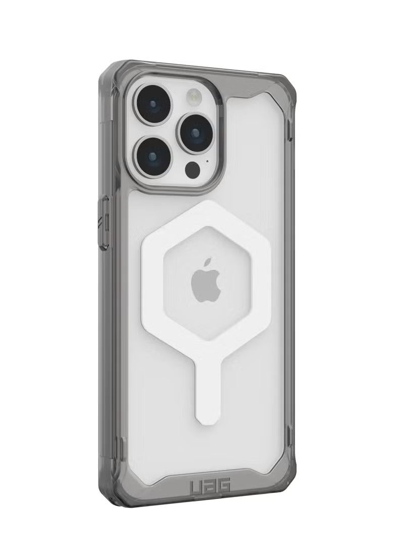 Case Compatible with iPhone 14 Pro Max Case Plyo Ash/White Built-in Magnet Compatible with MagSafe Charging Rugged Anti-Yellowing Transparent Clear Protective Cover