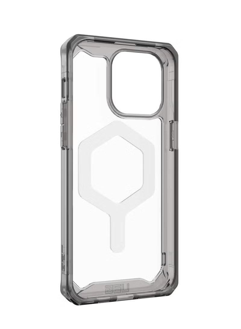 Case Compatible with iPhone 14 Pro Max Case Plyo Ash/White Built-in Magnet Compatible with MagSafe Charging Rugged Anti-Yellowing Transparent Clear Protective Cover