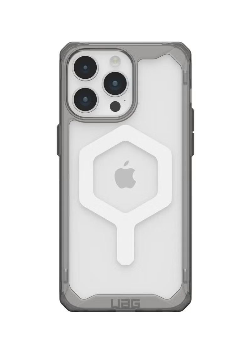 Case Compatible with iPhone 14 Pro Max Case Plyo Ash/White Built-in Magnet Compatible with MagSafe Charging Rugged Anti-Yellowing Transparent Clear Protective Cover