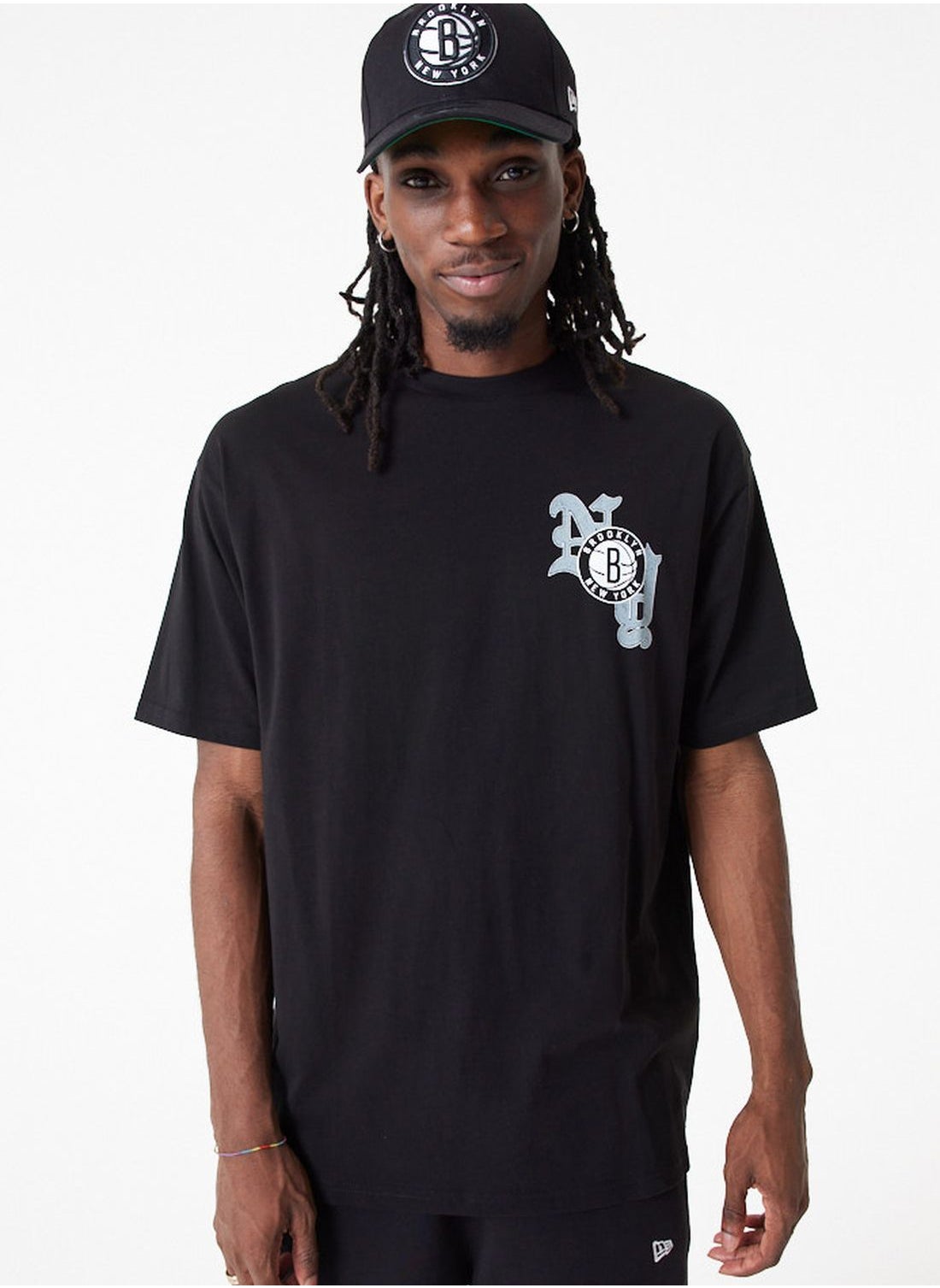 New Era Graphic Black Oversized T-Shirt