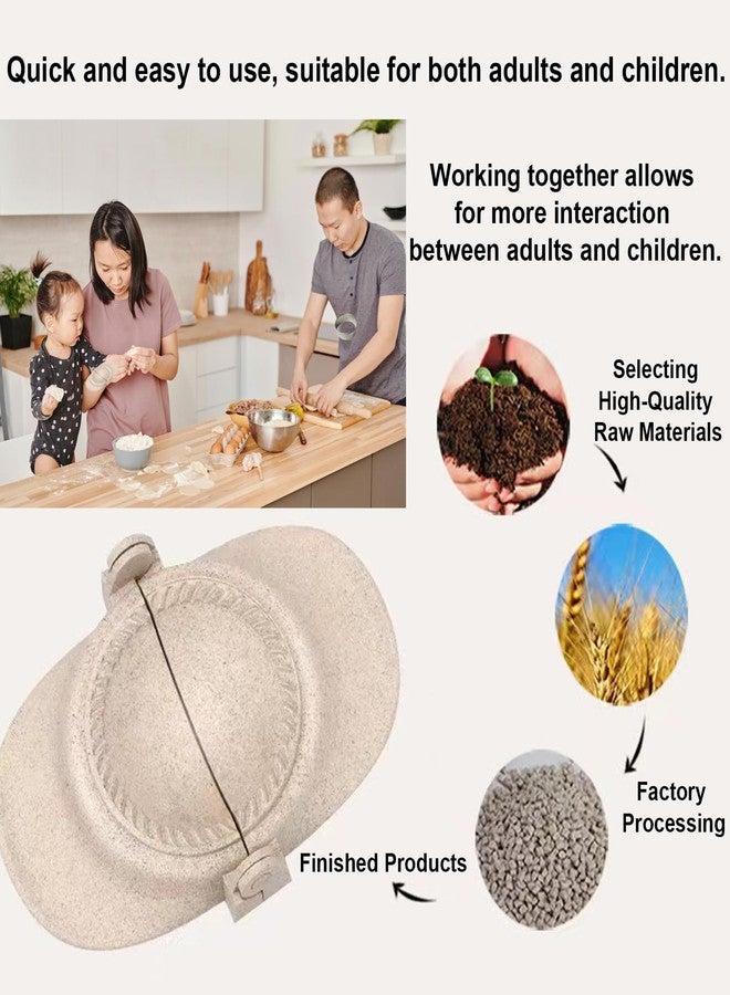 Glowgath Empanada Maker Press,Dumpling Maker Set with Dough Cutter, Dumpling Mold Set for Pierogi, Pastelitos, Calzone, Turnovers, Chinese Dumpling,Can also be Used as Tortilla Folder,3 Sizes(4"+3"+2.6") - Image 5