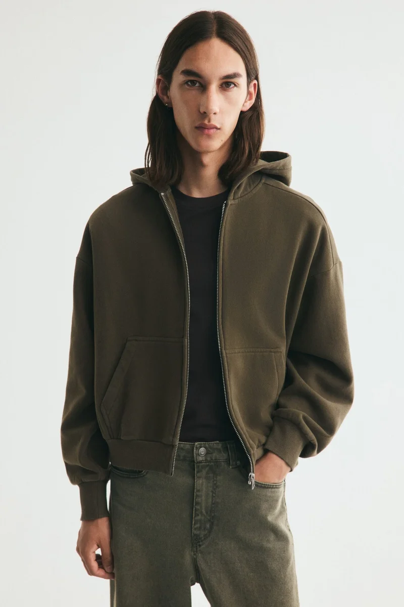 Oversized Fit Zip-through hoodie