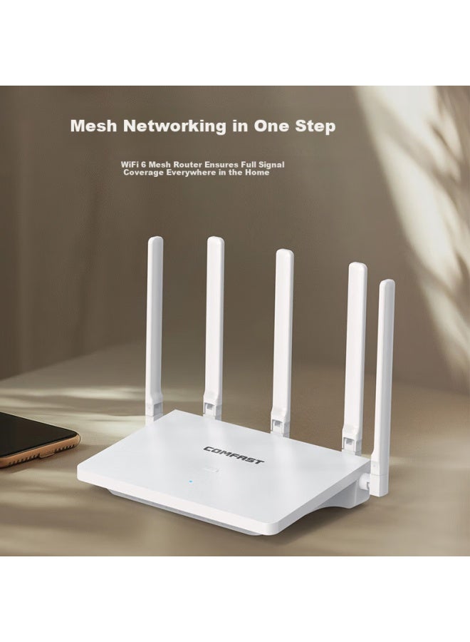 Comfast Wr631Ax V3 Home Wifi 6 Wireless Router, 3000M Gaming Smart Mesh Networking Router, Gigabit Wall-Penetrating Wifi 6 Router