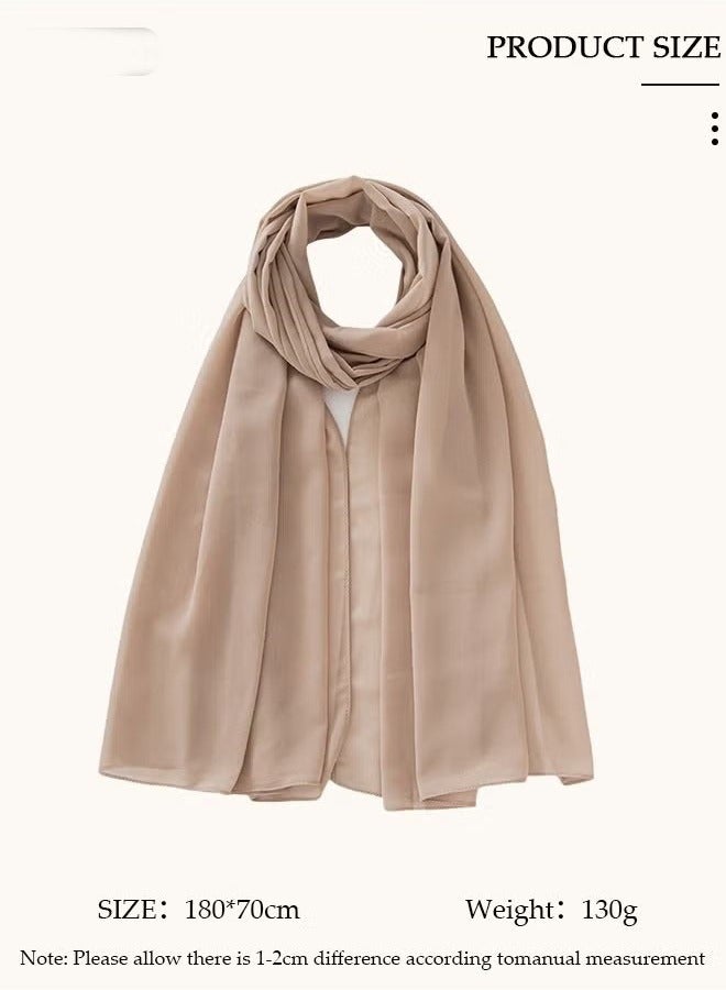 Women's Hijab, Premium Breathable Chiffon Hijab, Stylish and Comfortable Hijab Scarfs, Very Comfy & Good for Everyday Use, Versatile and Artistic Scarf for Women - Image 4