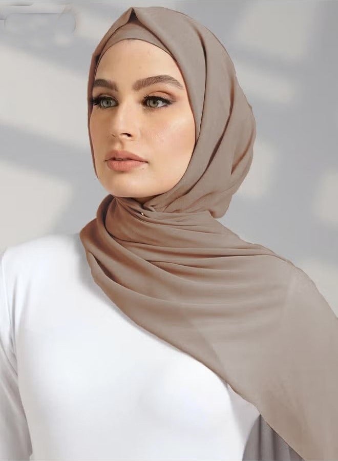 Women's Hijab, Premium Breathable Chiffon Hijab, Stylish and Comfortable Hijab Scarfs, Very Comfy & Good for Everyday Use, Versatile and Artistic Scarf for Women - Image 5