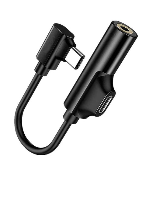 Type C to 3.5mm Adapter For Headphone, Easy Use USB 3.5 mm Audio Jack Earphone Converter Compatible with for Huawei, Xiaomi, Moto Z and Etc, Support Calls