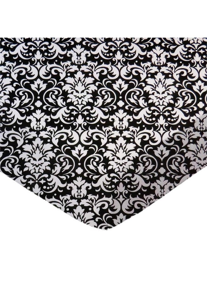SHEETWORLD.COM SheetWorld Fitted Cradle Sheet 18 x 36, 100% Cotton Percale - White Damask, Made in USA - Image 1