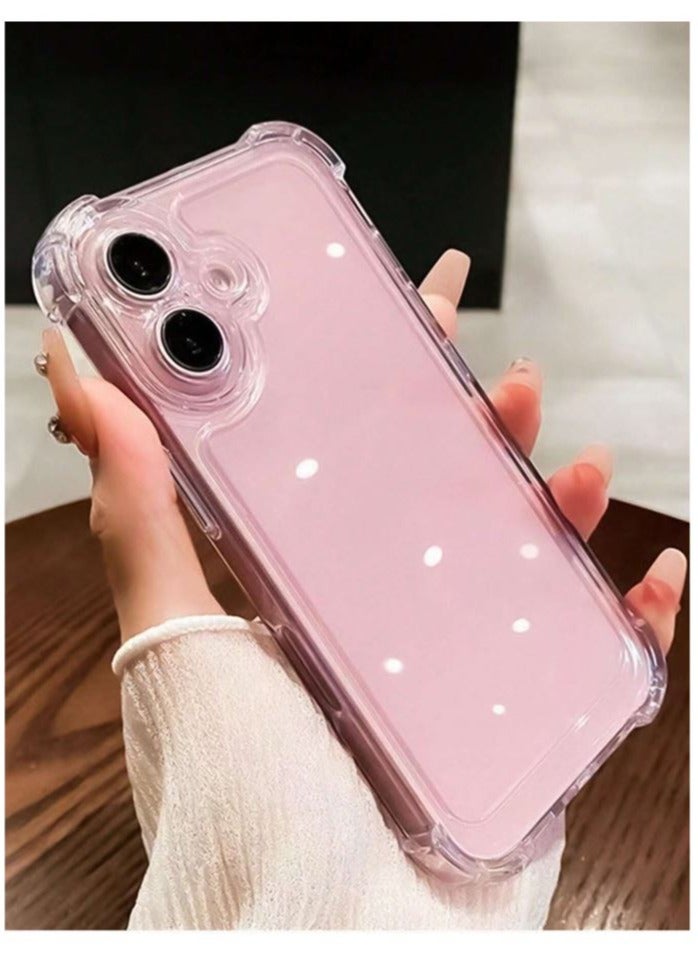 غطاء شفاف لهاتف iPhone 16 Plus، جراب هاتف شفاف بأربع زوايا ممتص للصدمات متوافق مع هاتف iPhone 16 Plus مع أزرار مستقلة باللون الفضي - Image 3
