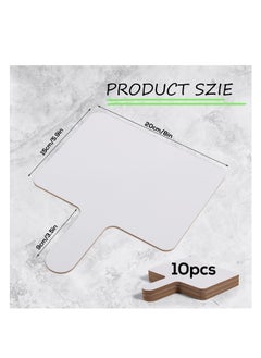 Excefore 5 Pack Double Sided Handheld Whiteboard, Dry Erase Answer Paddle, Suitable for Classroom, Office, Meeting (9.6x8inch)  - Image 2