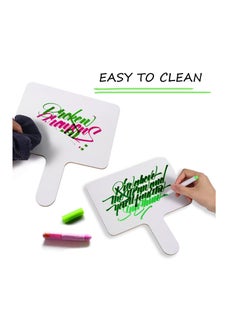 Excefore 5 Pack Double Sided Handheld Whiteboard, Dry Erase Answer Paddle, Suitable for Classroom, Office, Meeting (9.6x8inch)  - Image 3