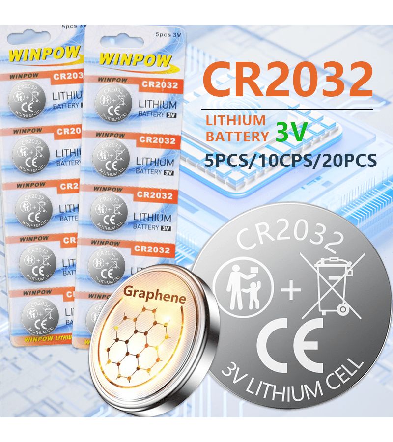 CR2032 3V Button Lithium Batteries CR2032 10 Pack Mercury Free Leakproof Long Lasting for Remote Scale Watch Toy - Image 1