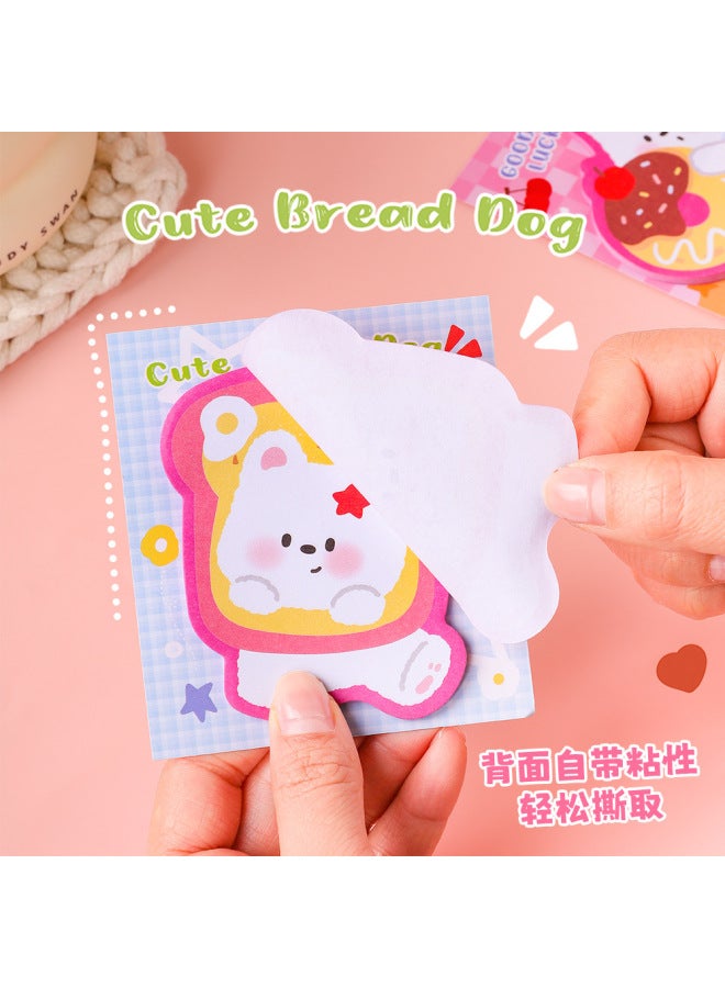 HELPS ملاحظات لاصقة على شكل كلب ويست هايلاند كرتوني للطلاب ملاحظات لاصقة ذاتية اللصق - Image 2