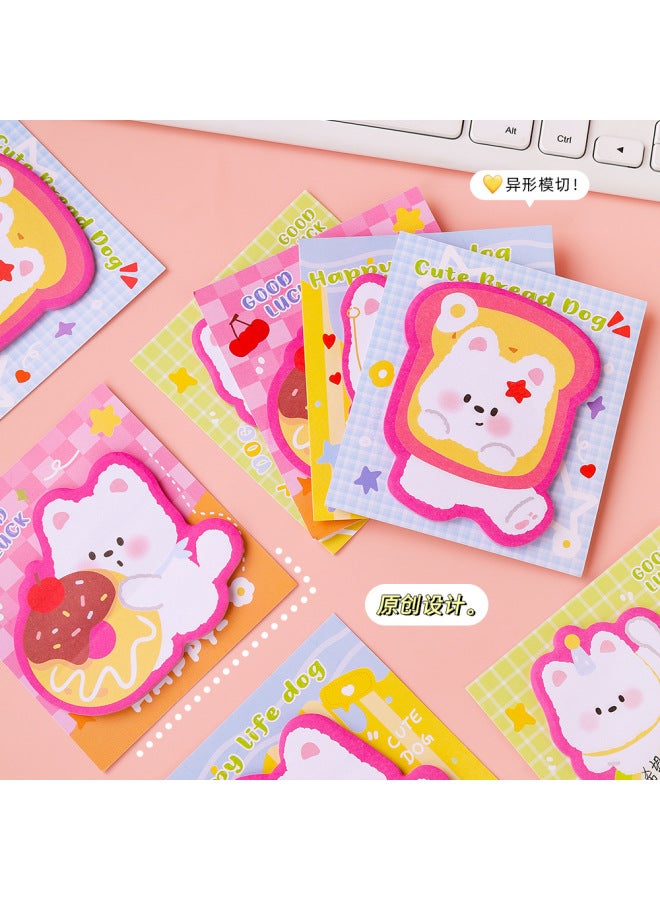 HELPS ملاحظات لاصقة على شكل كلب ويست هايلاند كرتوني للطلاب ملاحظات لاصقة ذاتية اللصق - Image 4