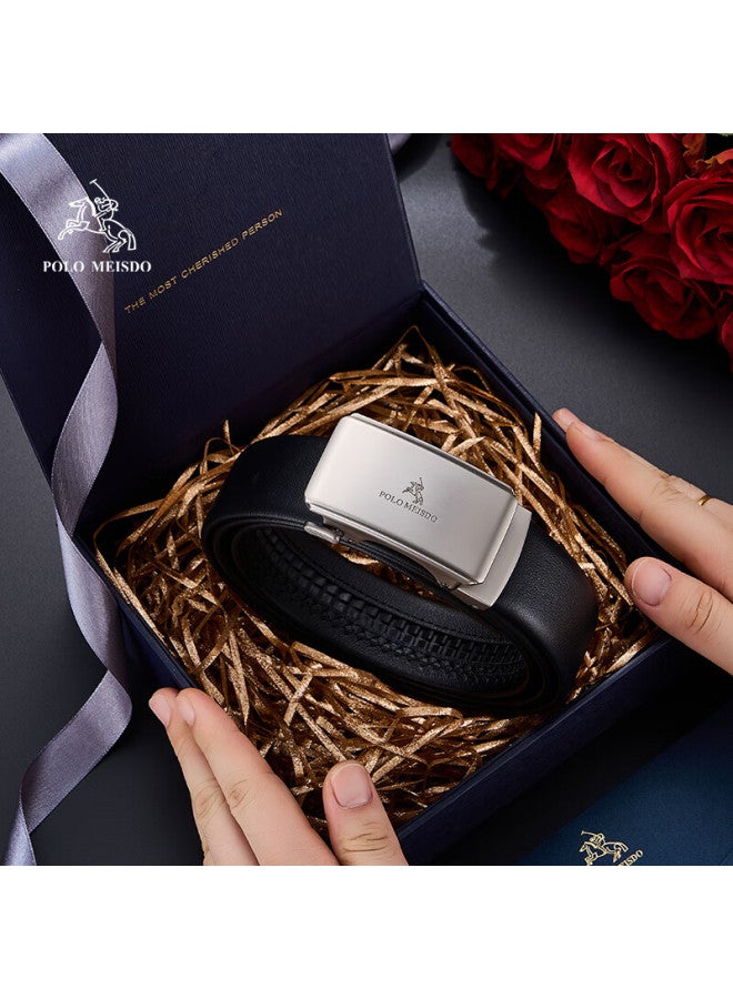 Polomeisdo Men's Leather Automatic Buckle Belt Jd Self-operated Birthday New Year Gift For Boyfriend Husband Father - Image 3