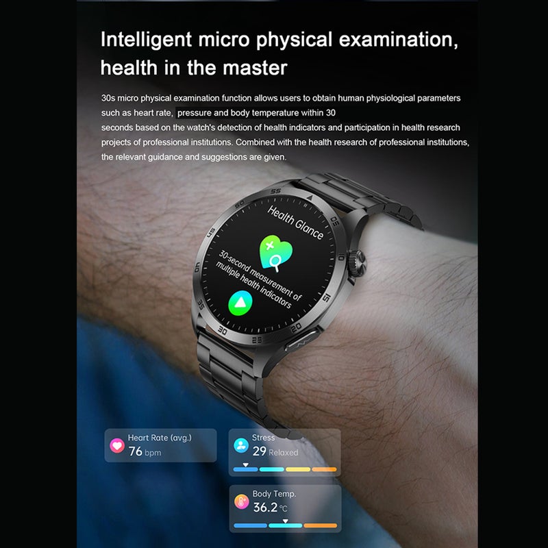 Smart Watch 1.43-inch High-Clear Screen Sports Health Monitoring Sleep Monitor Watch IP68 Waterproof BT5.2 S0S Emergency Call Function Long Usage Time Multi-sport Modes for Men Women Health Monitor - Image 5
