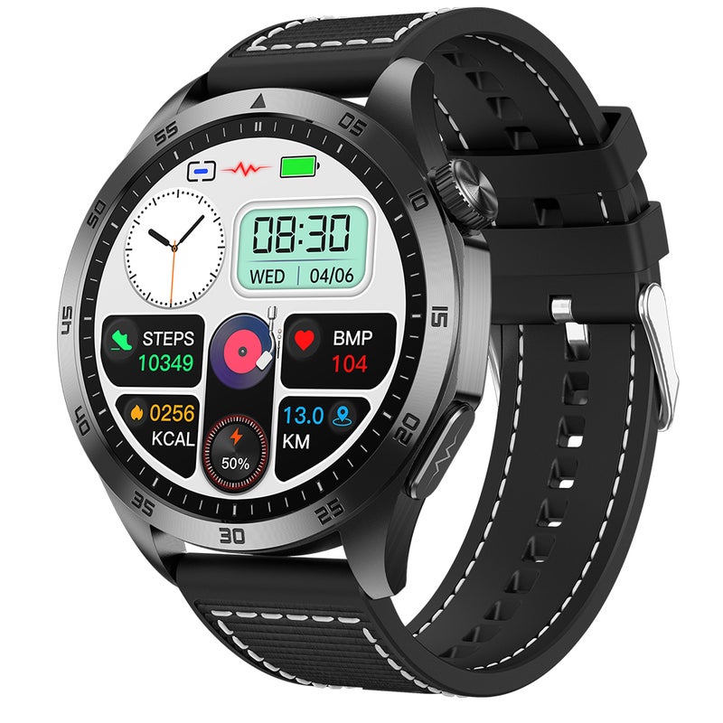 Smart Watch 1.43-inch High-Clear Screen Sports Health Monitoring Sleep Monitor Watch IP68 Waterproof BT5.2 S0S Emergency Call Function Long Usage Time Multi-sport Modes for Men Women Health Monitor - Image 1