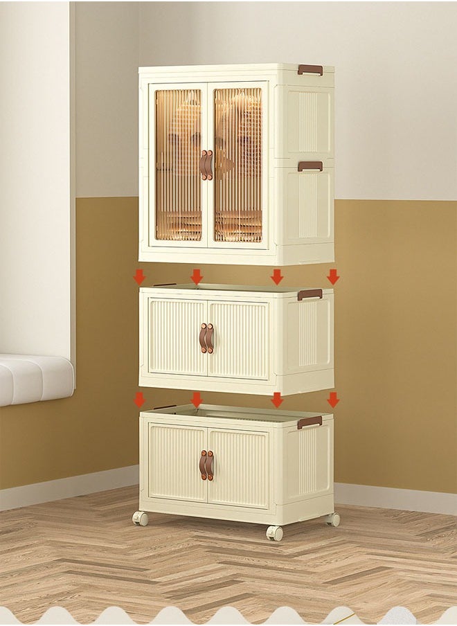 keke - 3 Layers Stylish Multi-Functional Storage Cabinet & Children's Wardrobe - Image 1