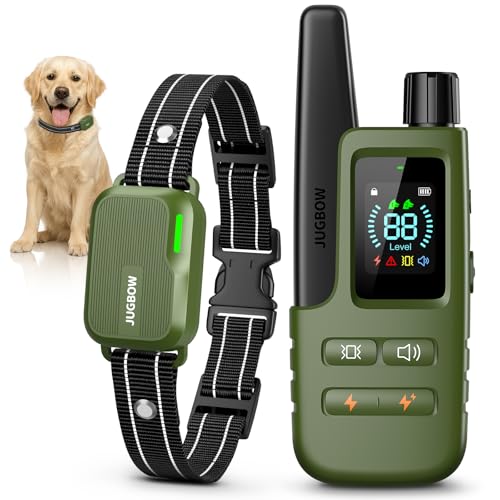 Jugbow Dog Shock Collar - 4500FT Dog Training Collar with Remote, IPX8 Waterproof Electric Dog Collar with 4 Training Modes, Security Lock, Rechargeable eCollar for 10-120lbs Small Medium Large Dogs - Image 1