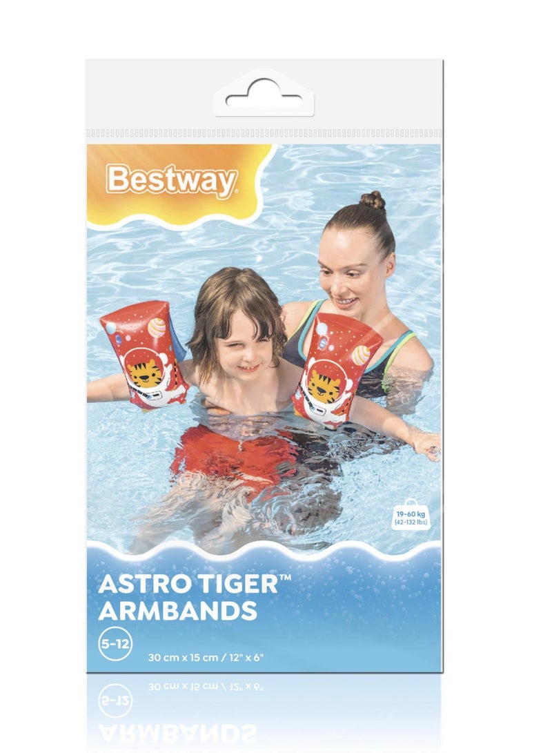 Bestway 30cm x 15cm Astro Tiger Armbands #32102 - Image 1