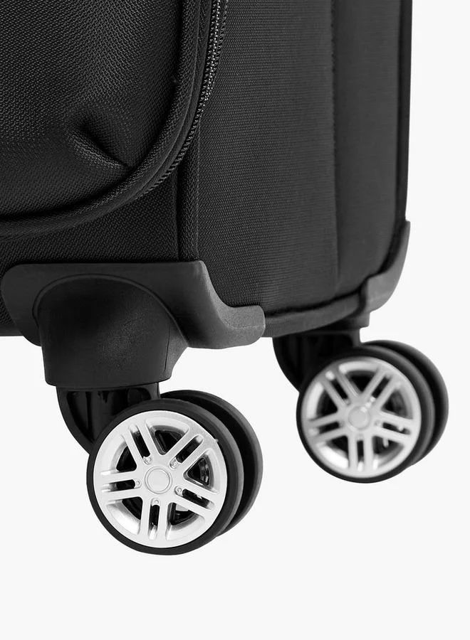 Wave BLACK Solid Softcase Trolley Bag With Retractable Handle  | Best Price UAE