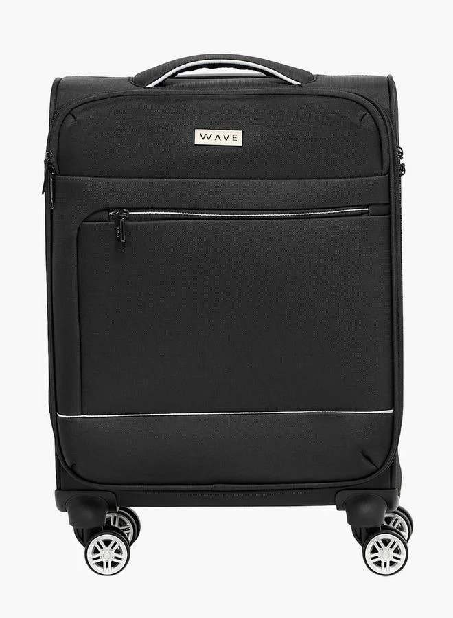 Wave BLACK Solid Softcase Trolley Bag With Retractable Handle  | Best Price UAE
