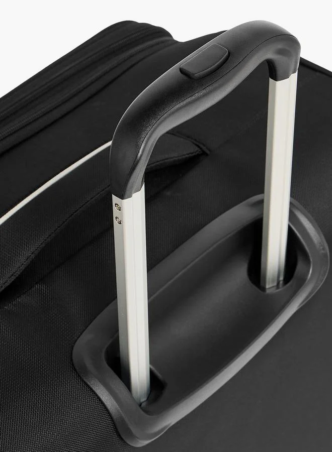 Wave BLACK Solid Softcase Trolley Bag With Retractable Handle  | Best Price UAE