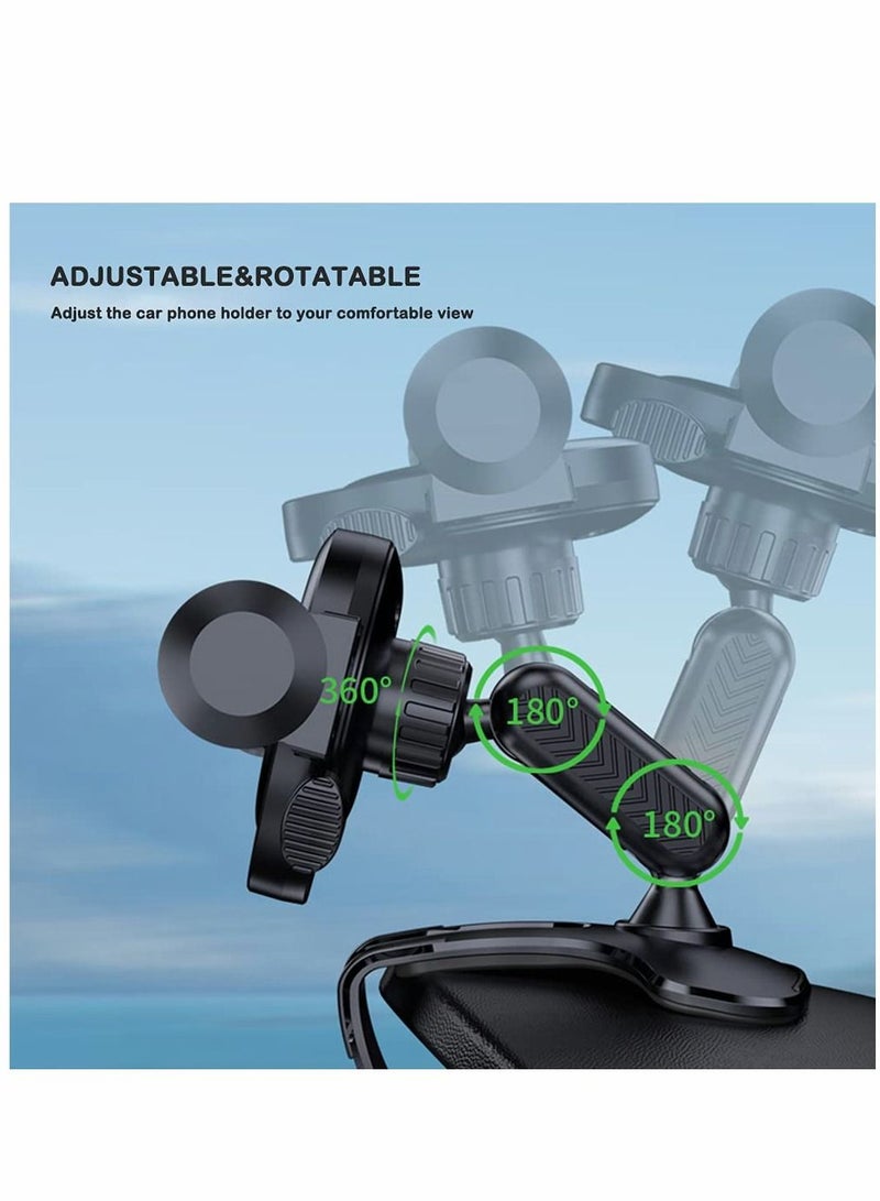 SYOSI Car Phone Mount, Universal Phone Holder with Clip, Dashboard Cell Phone Stand Compatible with iPhone 12 pro max, LG, Samsung - Image 4