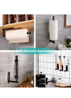 Excefore Paper Towel Holder Under Cabinet, Stainless Steel Wall Mount Paper Roll Holder, with Damping Effect, Self-Adhesive or Drilled for Kitchen Bathroom, Upgrade Silver  - Image 5