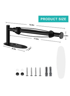 Excefore Paper Towel Holder Under Cabinet, Stainless Steel Wall Mount Paper Roll Holder, with Damping Effect, Self-Adhesive or Drilled for Kitchen Bathroom, Upgrade Silver  - Image 2