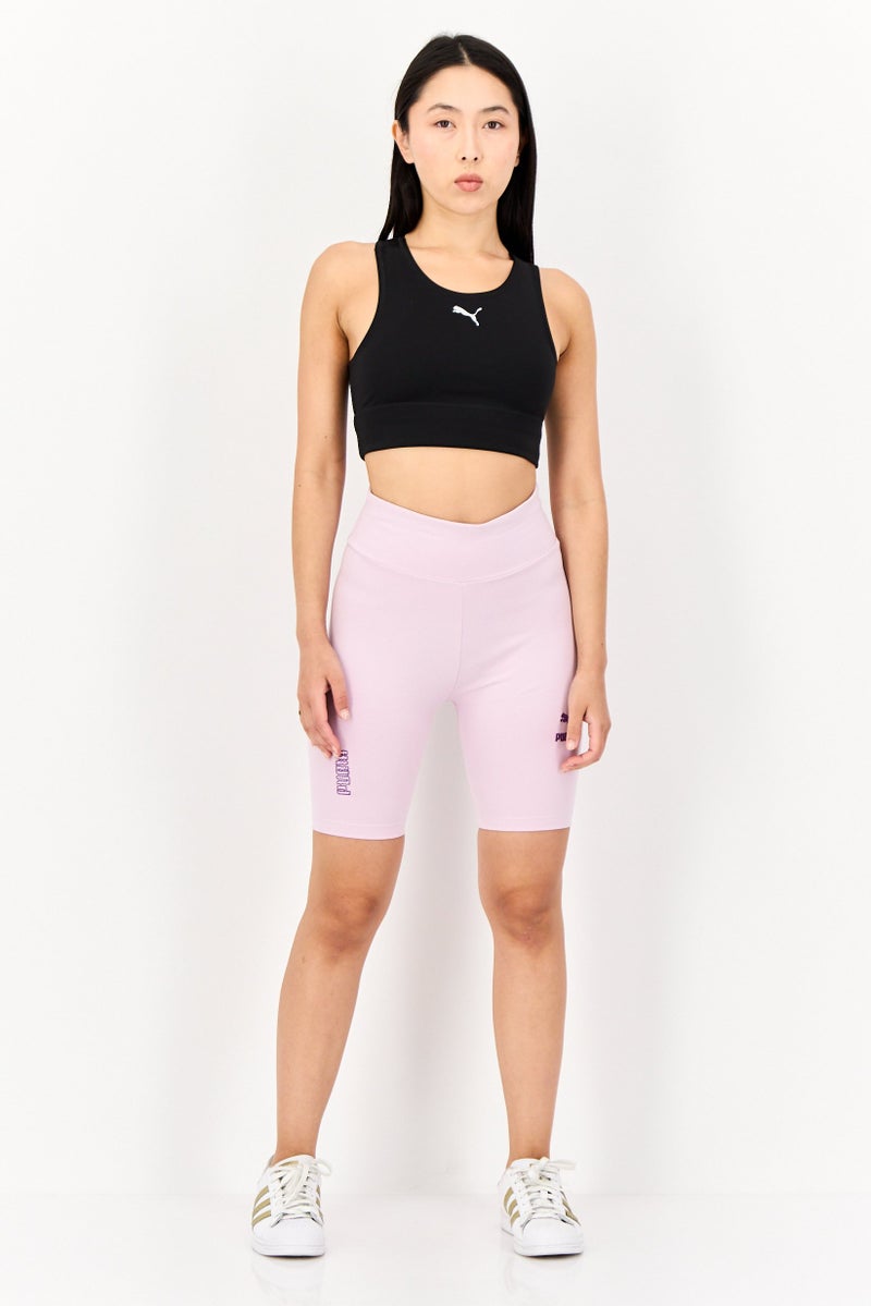 Women Sportswear Fit Brand Logo Training Tank Top, Black