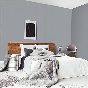 ELTON Textured Solid Color Plain Wallpaper Self Adhesive Waterproof Embossed Wallpaper for Wall Livingroom Bedroom Furniture Table top, Kitcken Almirah & Doors (Light Grey, 45 x 300 Cms) - Image 3