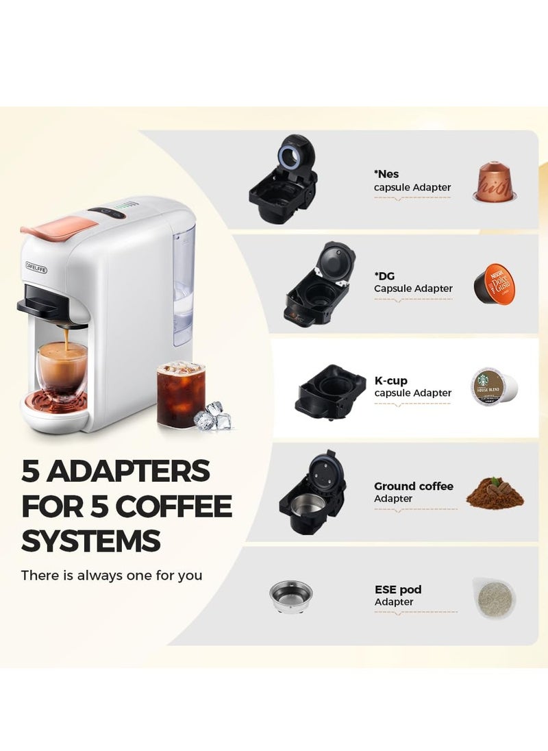Cafelffe - 5-In-1 Capsule Coffee Machine,  Hot Cold Automatic Espresso Machine Machine 19Bar Coffee Maker - Image 1