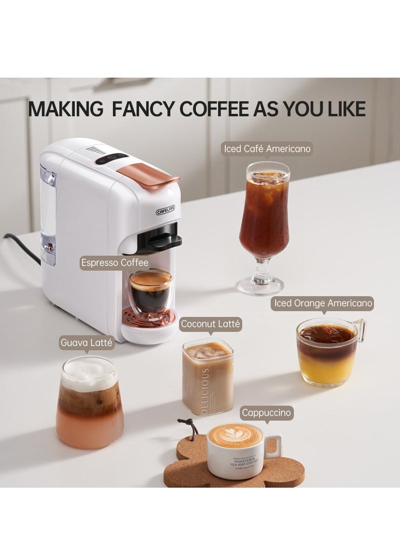 Cafelffe - 5-In-1 Capsule Coffee Machine,  Hot Cold Automatic Espresso Machine Machine 19Bar Coffee Maker - Image 1