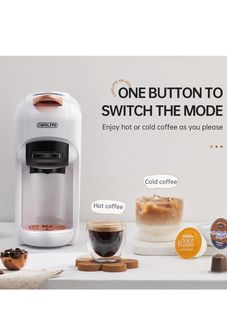 Cafelffe - 5-In-1 Capsule Coffee Machine,  Hot Cold Automatic Espresso Machine Machine 19Bar Coffee Maker - Image 1