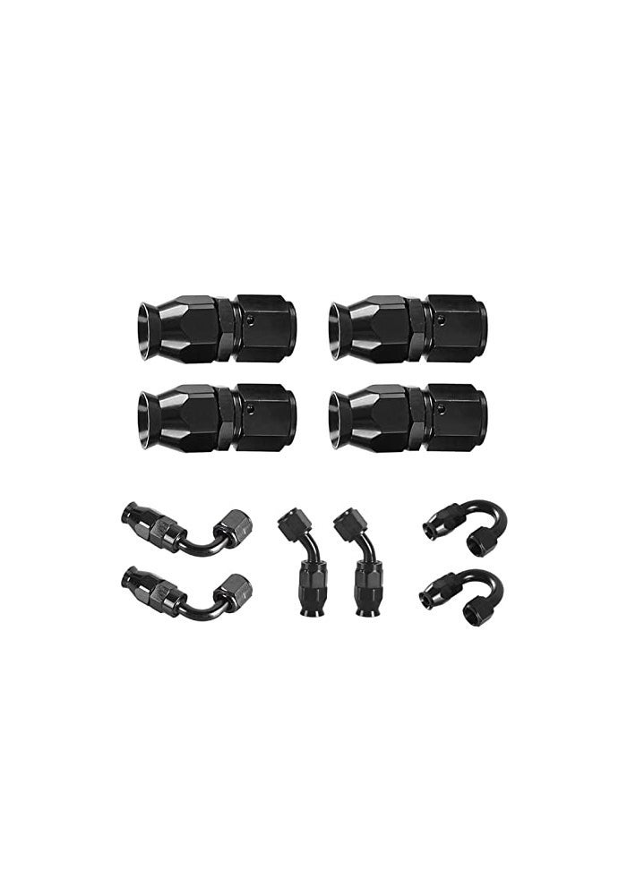 GSTP 4AN 14 PTFE E85 Hose Braided Fuel Line Fitting Kit 20FT Transmission Oil Cooler Line Nylon Stainless Steel Black - Image 3
