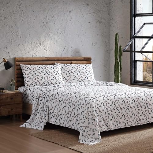 Wrangler King Size Sheet Set UltraSoft WrinkleResistant Bedding for Year Round Comfort Deep Pockets Bed Sheets with Matching Fitted Sheet Pillowcases Boots N Hats Black - Image 3