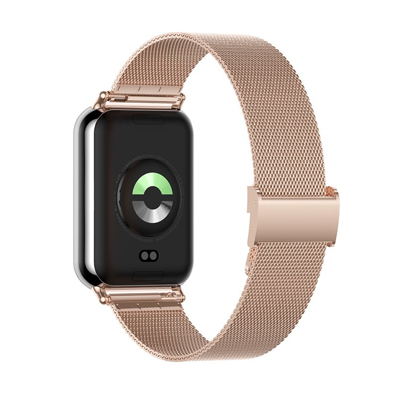 erorex For Xiaomi Smart Band 9 Pro / 8 Pro Milan Buckle Metal Watch Band(Rose Gold) - Image 3