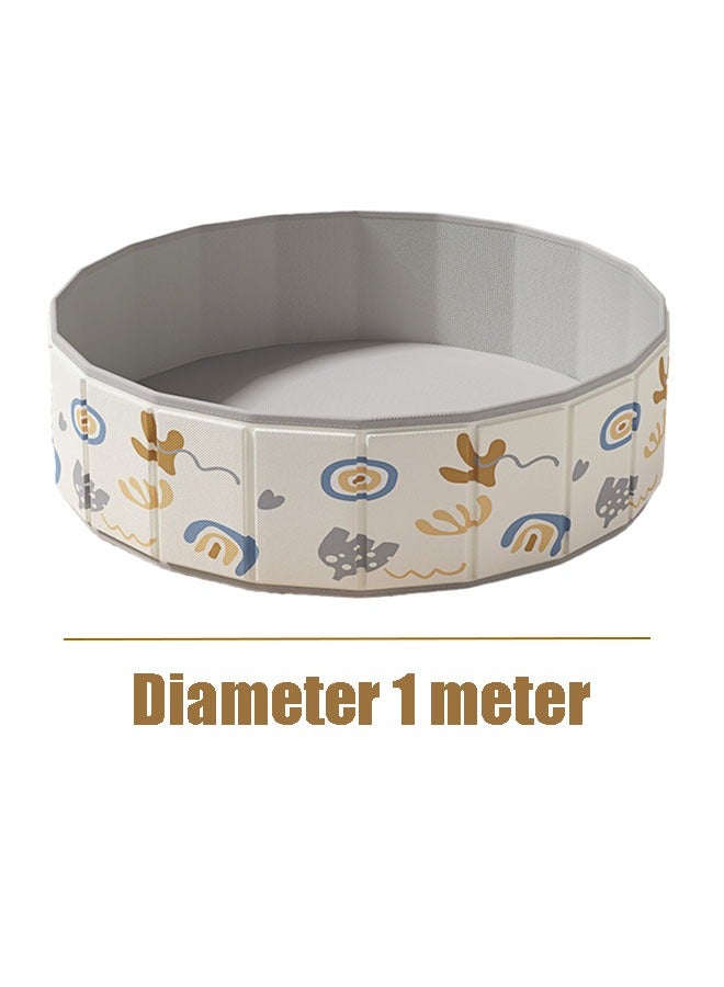 إيزي سو حوض كرات للأطفال والحيوانات الأليفة، حوض كرات قابل للطي ومحمول، حوض كرات مزدوج من قماش أكسفورد، حوض كرات دائري للأطفال، لعبة داخلية وخارجية، حوض كرات مثالي للبنات والأولاد (بدون كرات) - Image 2