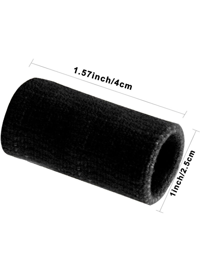 SFENG Finger Sleeves, Thumb Splint Brace For Finger Support, Breathable Elastic Finger tape, Compression pression Protector For Reliving Pain, Triggger Finger, Compression Aid For Sports, 10PCS (black) - Image 3