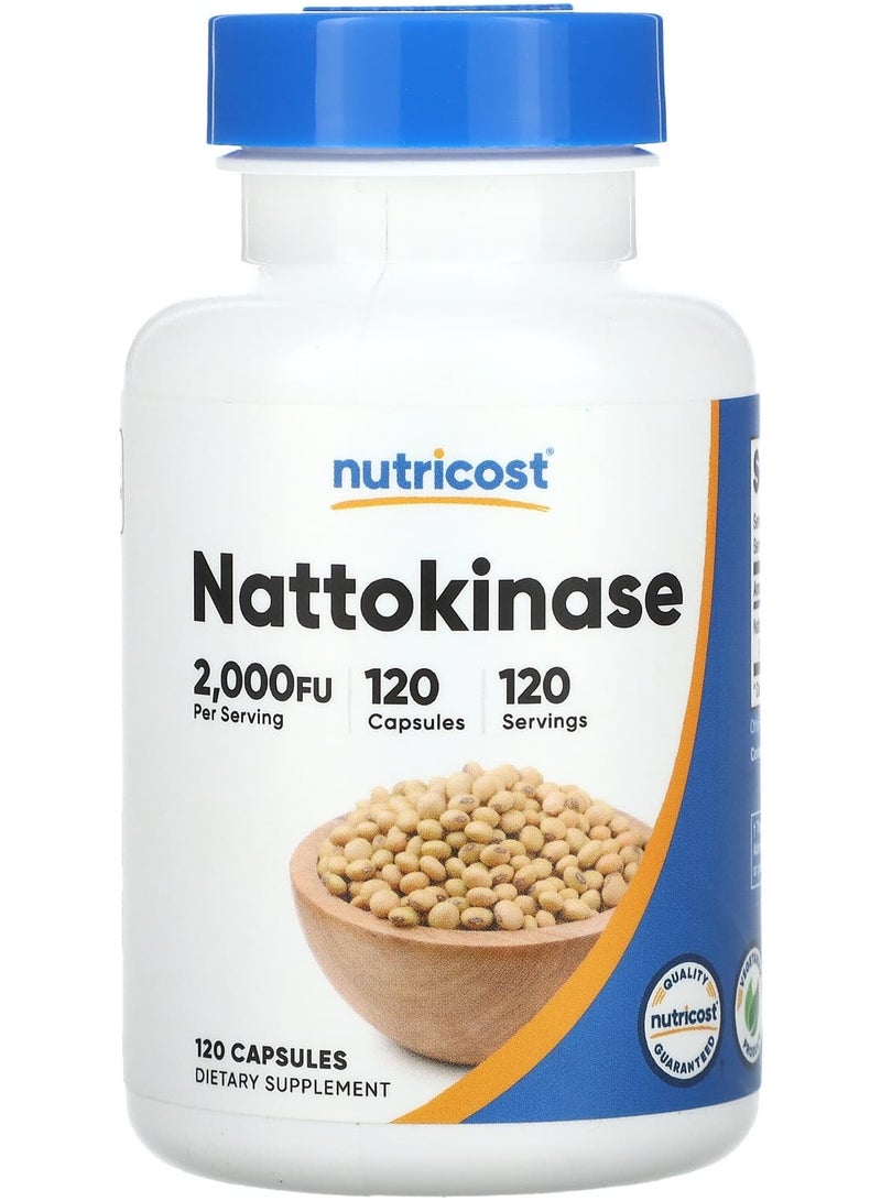 Nutricost ناتوكيناز، 2,000 وحدة فاعلة، 120 كبسولة