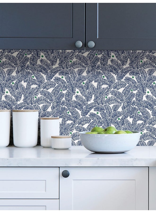 NuWallpaper Navy Fernanda Peel & Stick Wallpaper  - Image 4