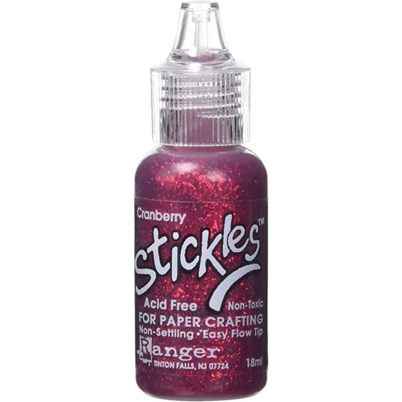 Cranberry Stickles Glitter Glue 5oz
